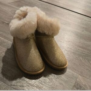 Sparkly Gold Kids Boots